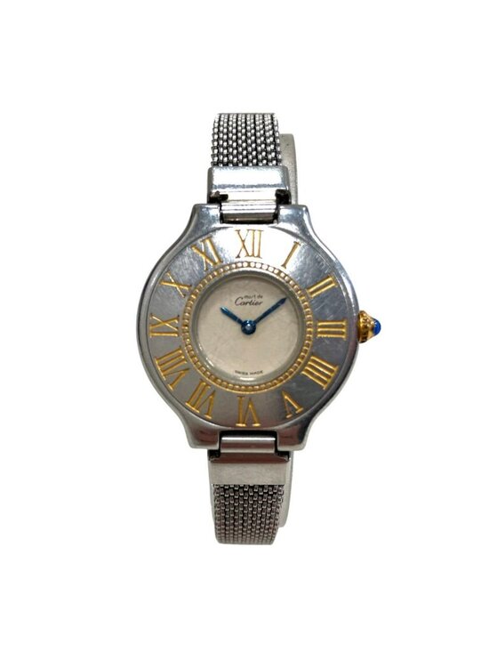 Cartier Must 21 Vantian SM Watch SS Quartz White Dial